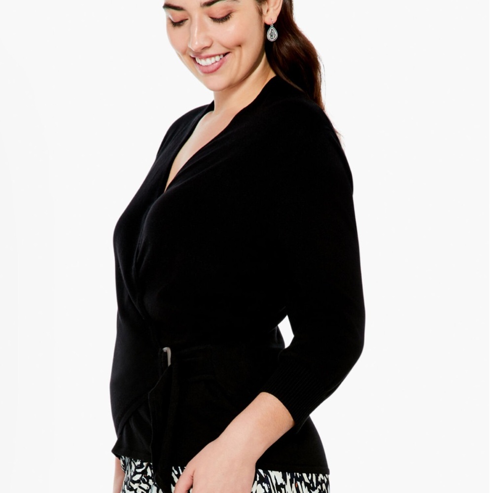 Nic+Zoe V-neck Pullover Black Sweater Women’s M
